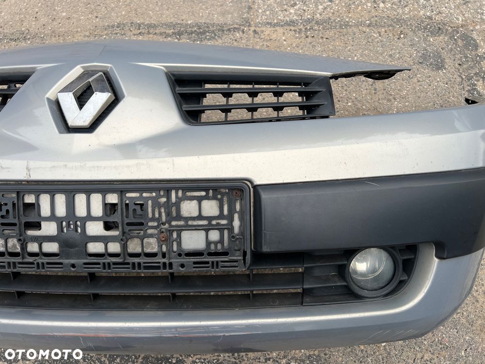 RENAULT MEGANE II 2 ZDERZAK PRZEDNI PRZÓD OE 8200073455 KOMPLETNY LISTWY KRATKI ATRAPY EMBLEMAT HALOGENY - 7