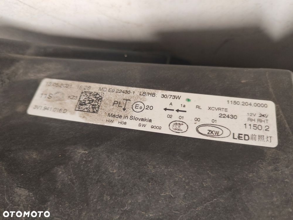 skoda superb iii lift 3v full led komplet lamp przód 3v1941015d, 3v1941016d - 9