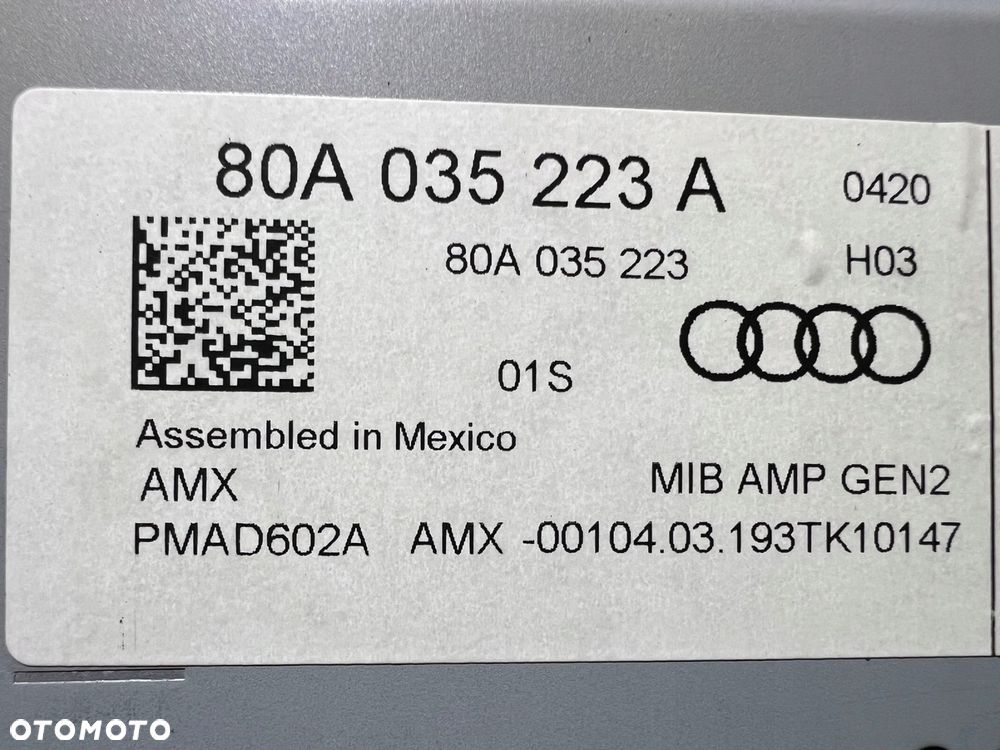 audi q5 80a wzmacniacz bang olufsen 80a035223a - 8