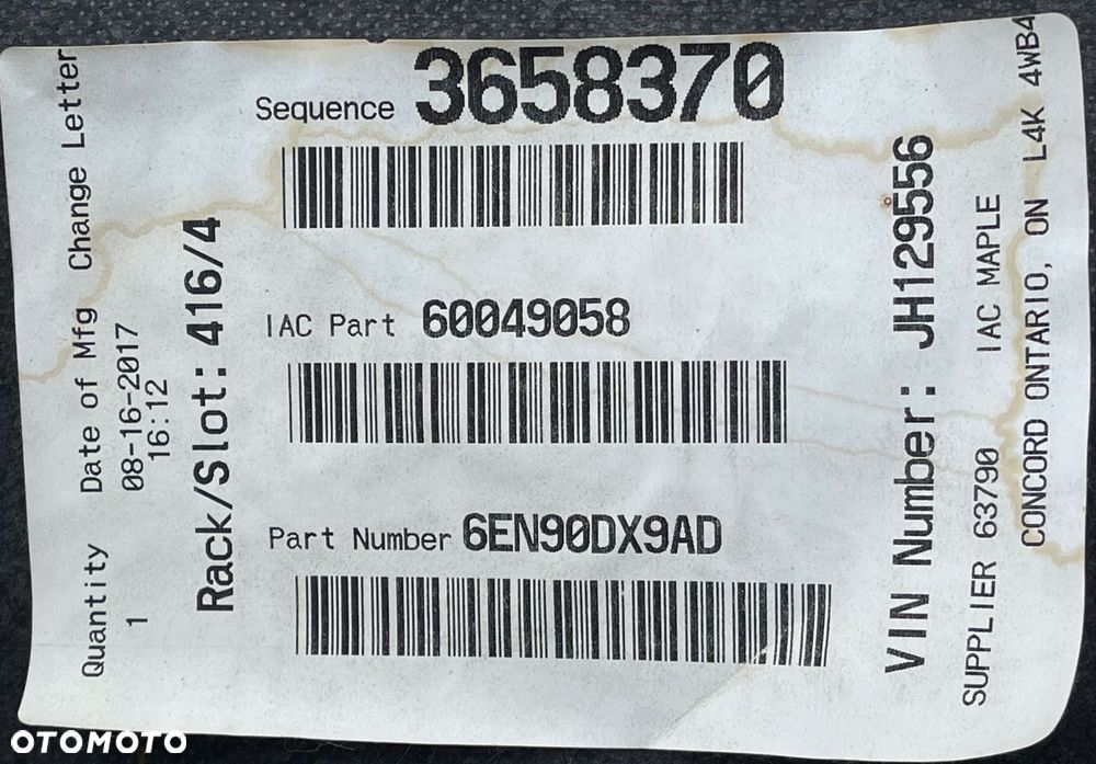 P6 DODGE CHARGER 2018 5.7 V8 PODSUFITKA POD SZYBERDACH 6EN90DX9AD - 6