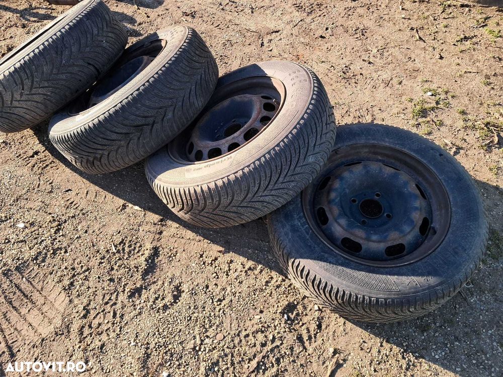 Peugeot 308 Citroen C4, set roti cu jante de tabla si cauciucuri pe 15 - 1