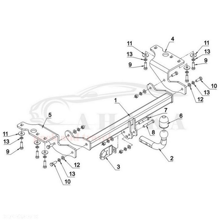 Hak Holowniczy Odkręcany Do Toyota Verso 2009-2018 - 5