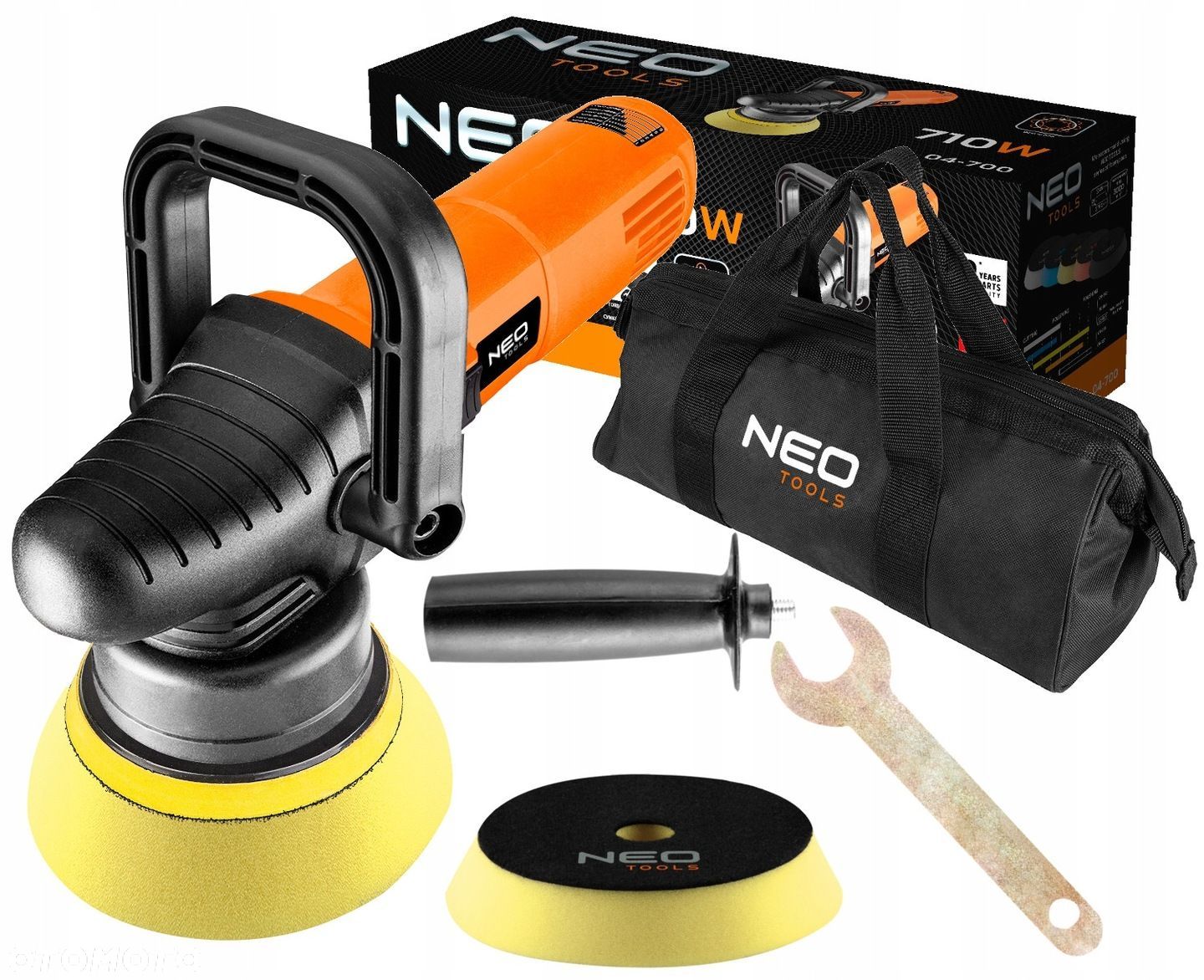 NEO POLERKA SAMOCHODOWA SZLIFIERKA DUAL ACTION 710W 125mm REGULACJA OBR. - 1