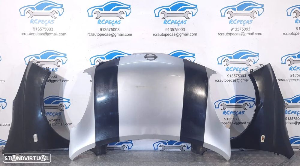 FRENTE COMPLETA NISSAN MICRA 3 III MK3 K12 CAPOT PARACHOQUES GUARDA-LAMAS ÓTICAS FRENTE FIBRA RADIADOR VENTILADOR REFORÇO - 7