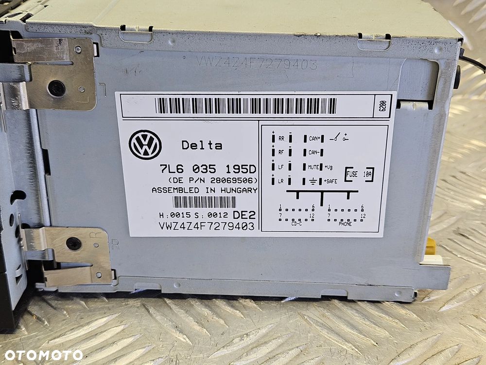 VW TOUAREG 7L 03-09R RADIO Radioodtwarzacz CD/DVD/GPS 7L6035195D - 7