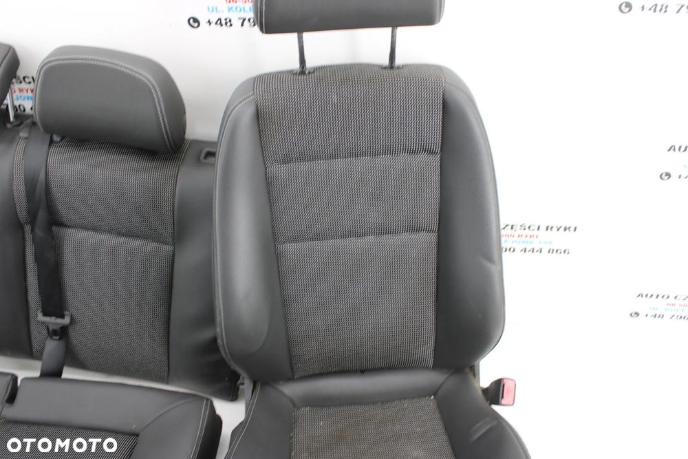 Opel Astra H III Kombi  Siedzenia Fotele Przód Tył Pół Skóra - 11