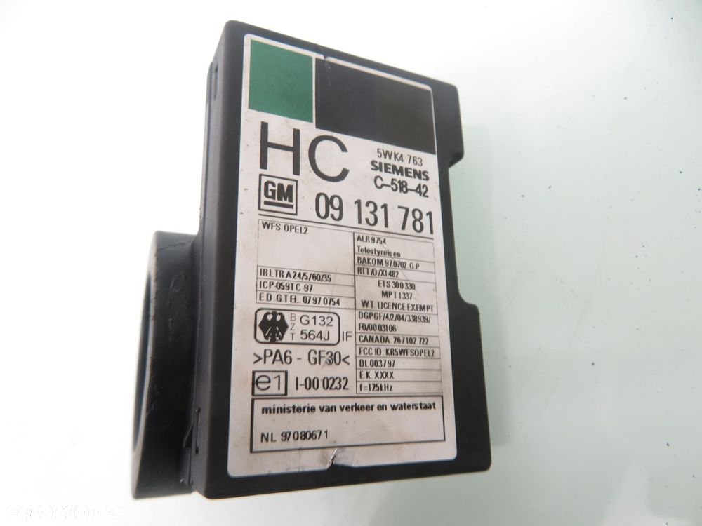 STACYJKA STEROWNIK OPEL ASTRA II G 1.6 09355929 09131781 PCF79735S - 5