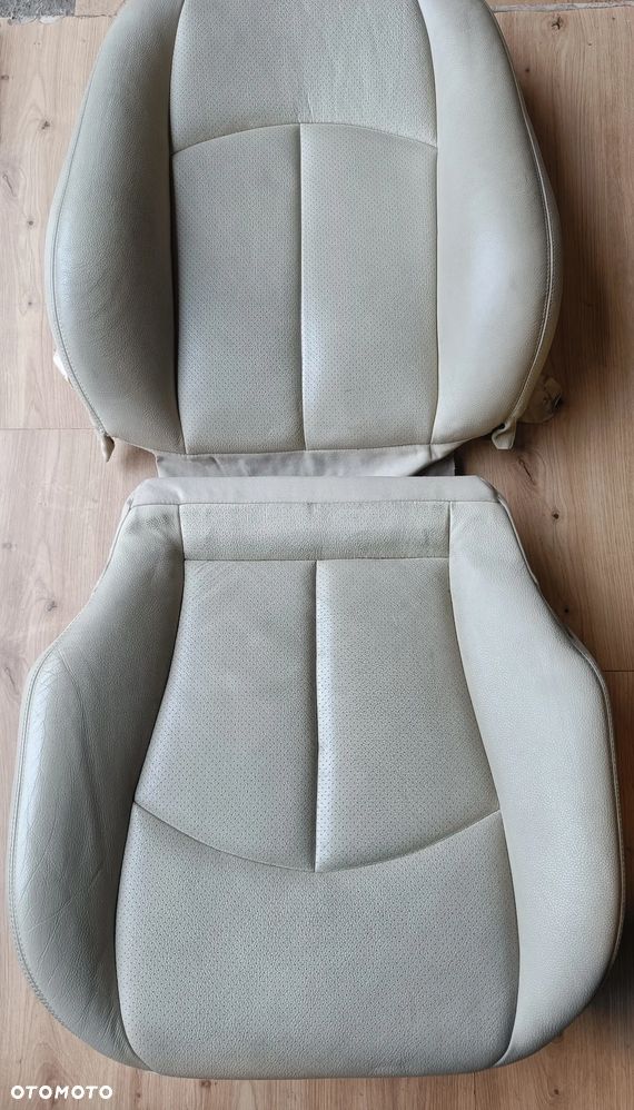 MERCEDES W211 FOTEL LEWY PRAWY BEŻOWY BEŻ BANAN IGŁA - 1