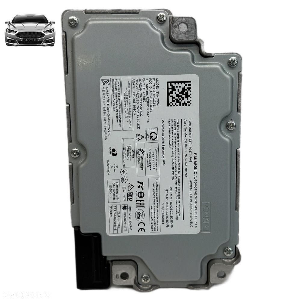 STEROWNIK APIM SYNC 3 FORD MONDEO MK5, S-MAX MK2 HS7T-14G370-FFD - 2