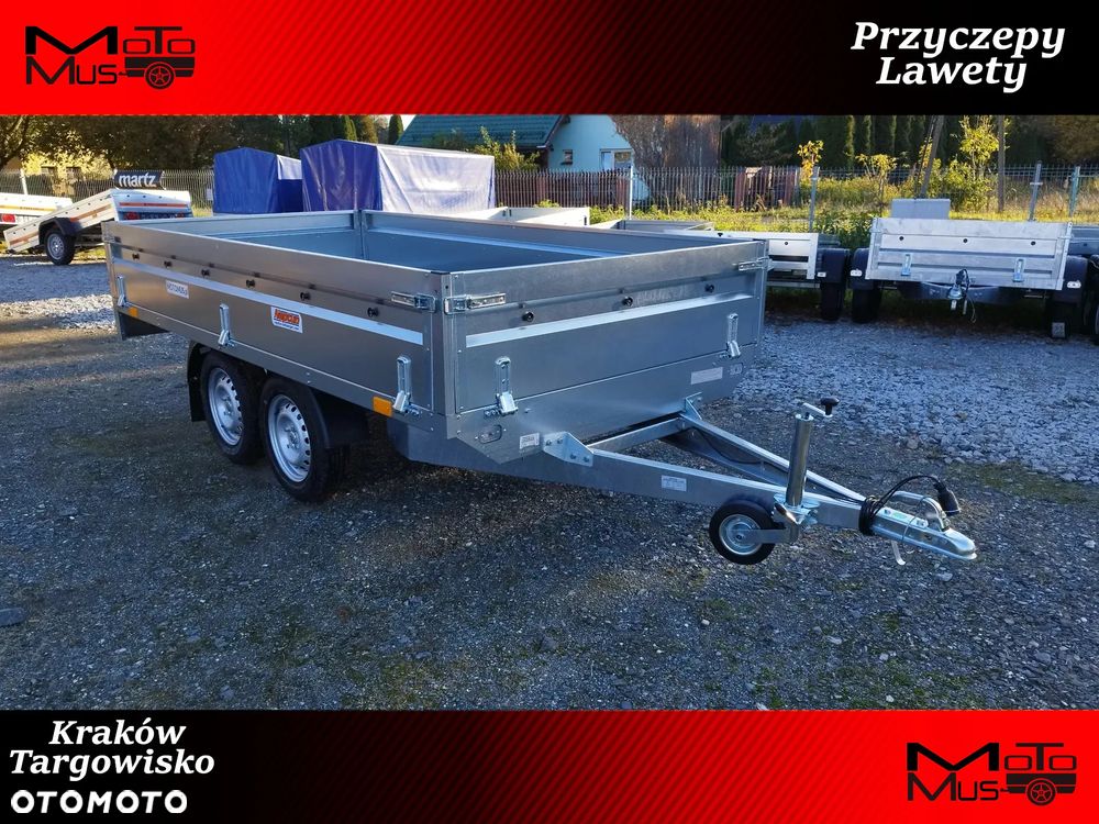 Neptun Przyczepa Neptun Nordica N7-302 DMC 750 kg 302x150x40 2 osie wszystkie burty otwierane koła pod spodem