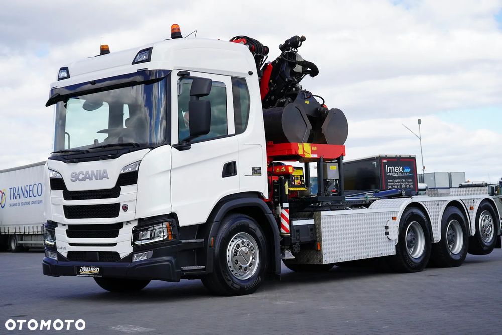 Scania G 410 / E 6 / 8 X 4 / HDS + HAKOWIEC / TRIDEM / CNG / RETARDER / FASSI F 215 - 32