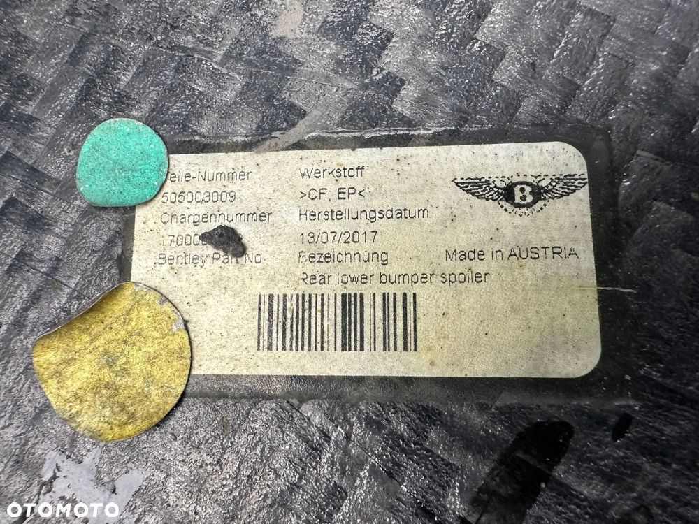 ZDERZAK DYFUZOR CARBON Bentley Continental GT GTC SUPERSPORTS ORYGINAŁ - 11