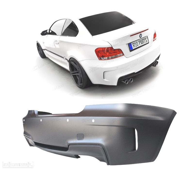 PARA-CHOQUES TRASEIRO BMW E82 E88 07-13 LOOK 1M PDC - 1