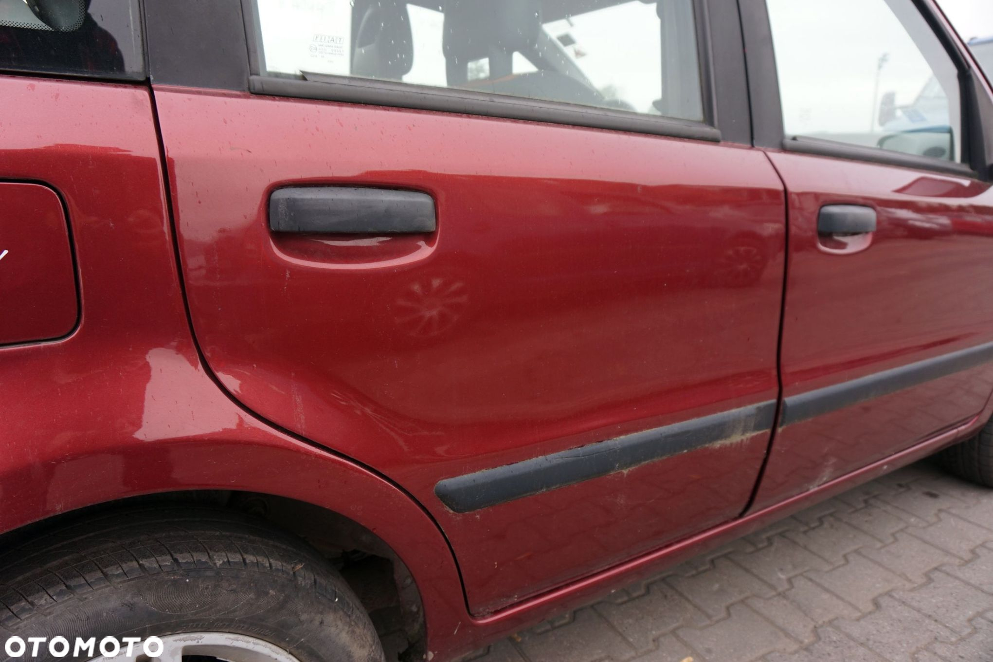 DRZWI TYLNE PRAWE PANDA II 132F  CZERWONY ROSSO FIAT 2003-2012 - 3