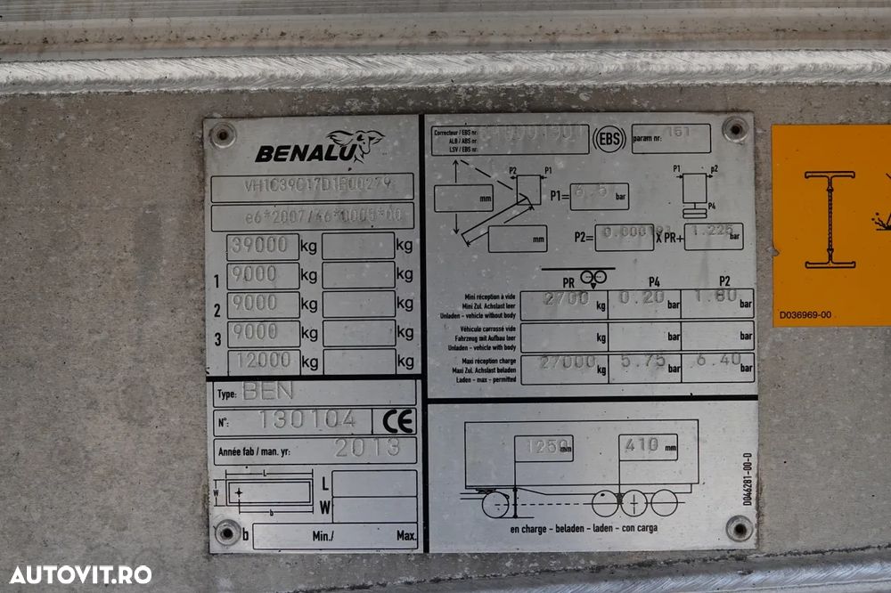 Benalu BASCULANTE ALUMINIU 28 M3 / AXIE LIFTATOR / GREUTATE 5100 KG - 19