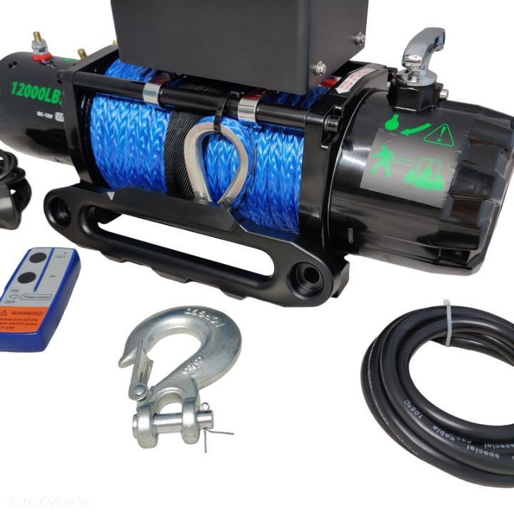 Wyciągarka elektryczna W12000 z liną syntetyczną - 2