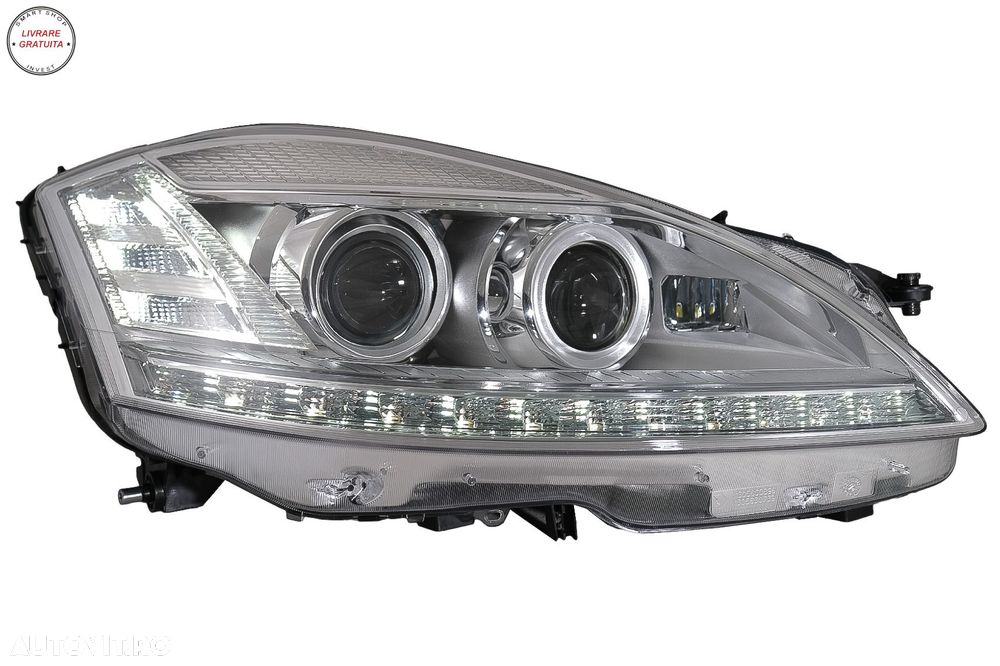 Faruri LED Mercedes Clasa S W221 (2005-2009) Facelift Look Semnalizare Dinamica Se- livrare gratuita - 2