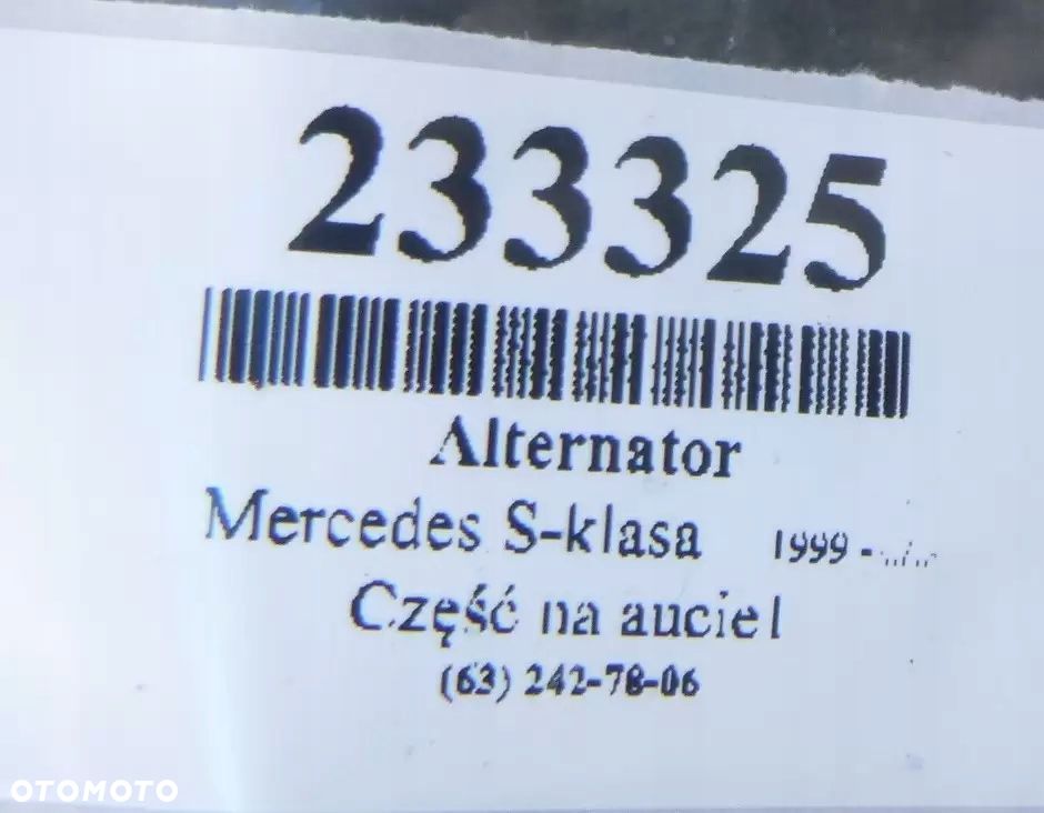 Mercedes S Alternator A0001502050 - 5
