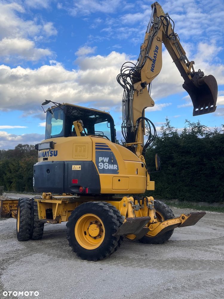 Komatsu Koparka kołowa KOMATSU 10ton PW98MR-8 4x4x4 plug podpory KLIMA 30km/h ramie Long 3xłamane skrętne 2012r bez DPF i ADBLUE 4cyl dodatk wyjścia hydr 51Kw 2osie skrętne pług stopy Cat TEREX Liebherr Wacker Pw 98 mr 8 11 prosto z importu - 5