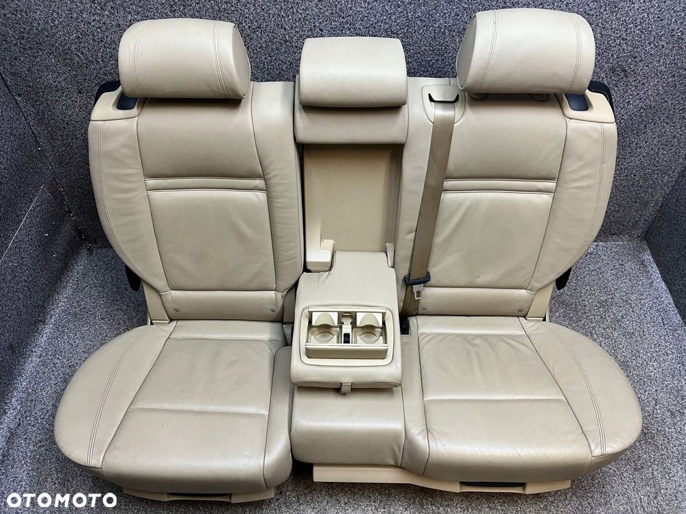 Kanapa tyl tylna grzana skora gladka Nappa Beige 7 osob BMW E70 X5 - 2
