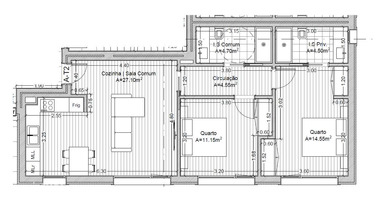 Apartamento T2 em Valbô - Grande imagem: 2/2