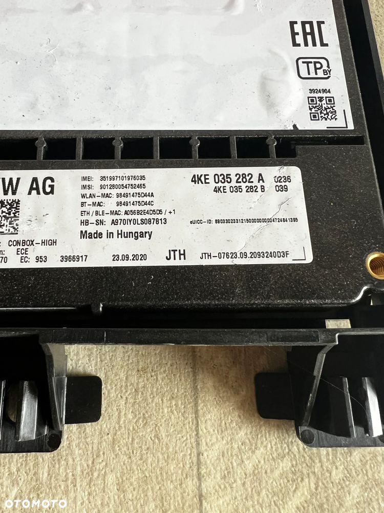 STEROWNIK WZYWANIA POMOCY SOS 4KE035282B 4KE035282A AUDI A4 A5 E-TRON GT STEROWNIK MODUŁ CON-BOX - 4