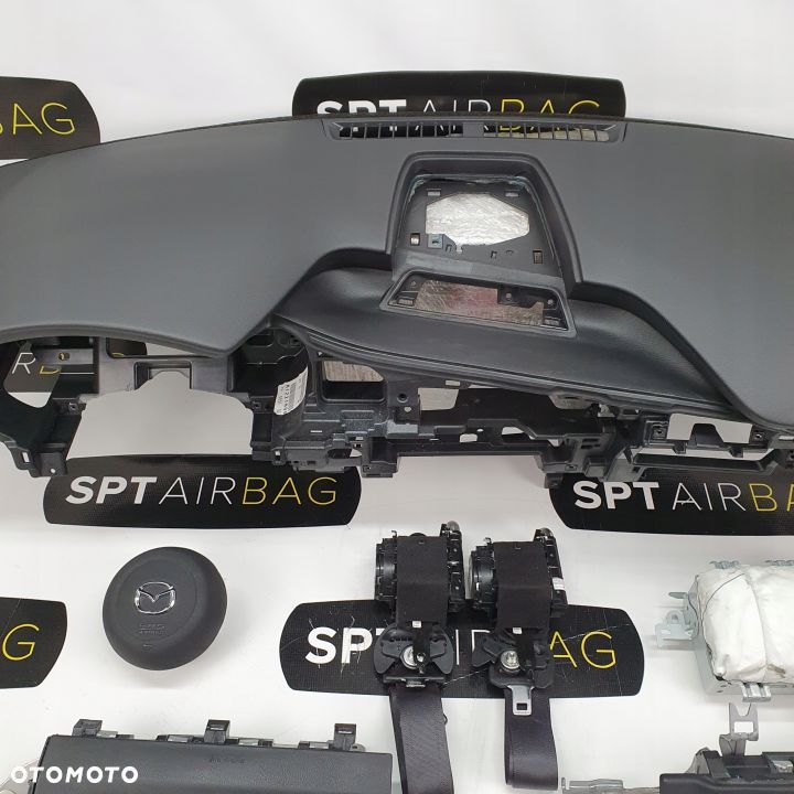 MAZDA 3 DESKA ROZDZIELCZA KONSOLA KOKPIT PULPIT PODUSZKI AIRBAG AIR BAG PASY KIT SET - 3