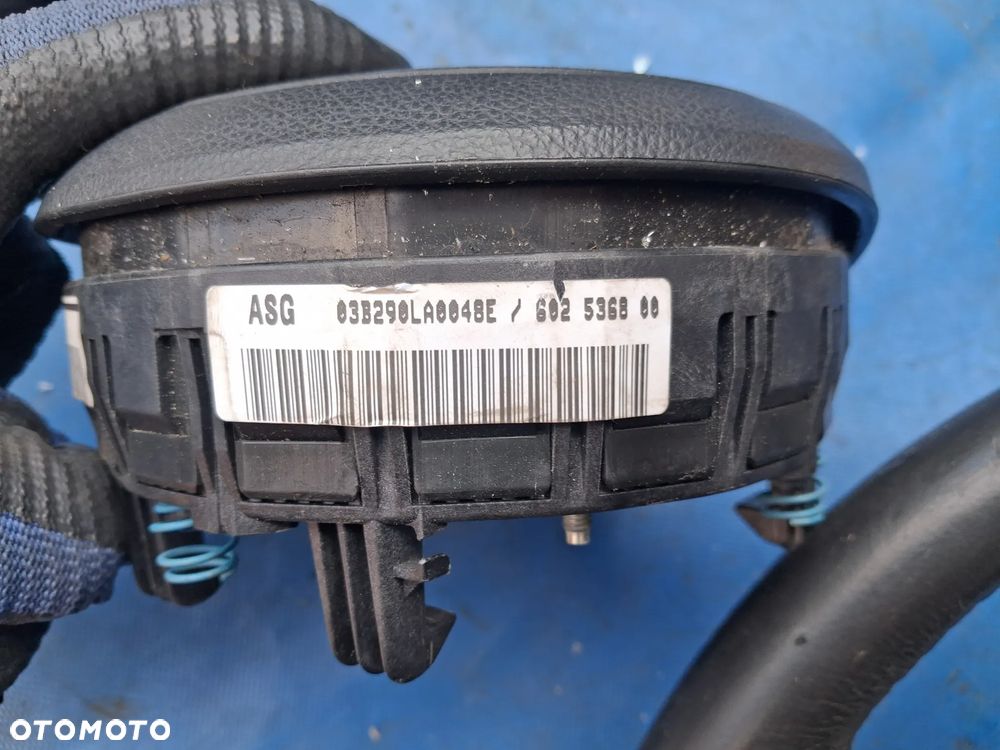 BMW E60 E61 E63 E64 LCI KIEROWNICA AIRBAG kompletna skóra ładna odpalana na guzik poduszka - 3