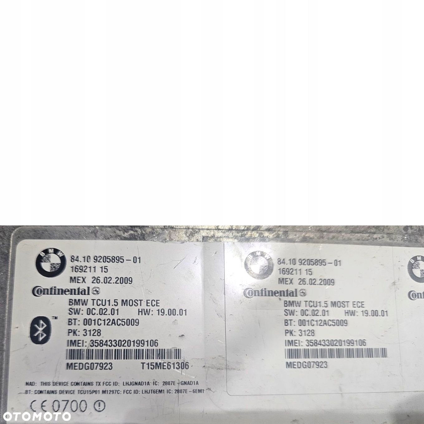 Bmw E70 E60 E92 E90 E87 Moduł Sterownik Bluetooth Gsm Continental 9205895 - 7