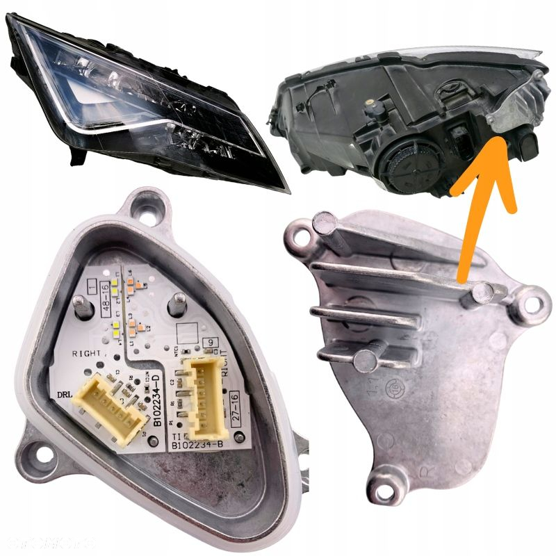 Moduł JEŻ do prawej lampy FULL LED DRL i kierunkowskazu SEAT LEON 2017-2020 - 2