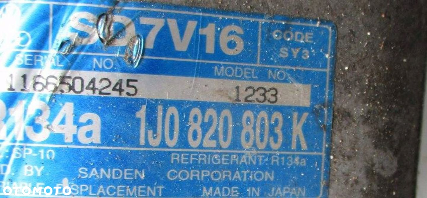 VW GOLF VI SPRĘŻARKA KLIMATYZACJI 1J0820803K - 3