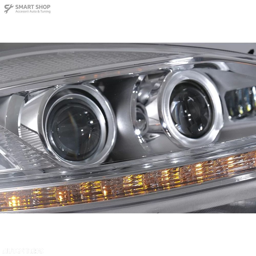 Faruri LED Mercedes Clasa S W221 (2005-2009) Facelift Look Semnalizare - 8