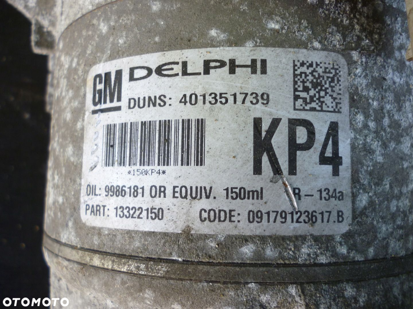SPRĘŻARKA KLIMATYZACJI OPEL 13322150 KP4 - 2