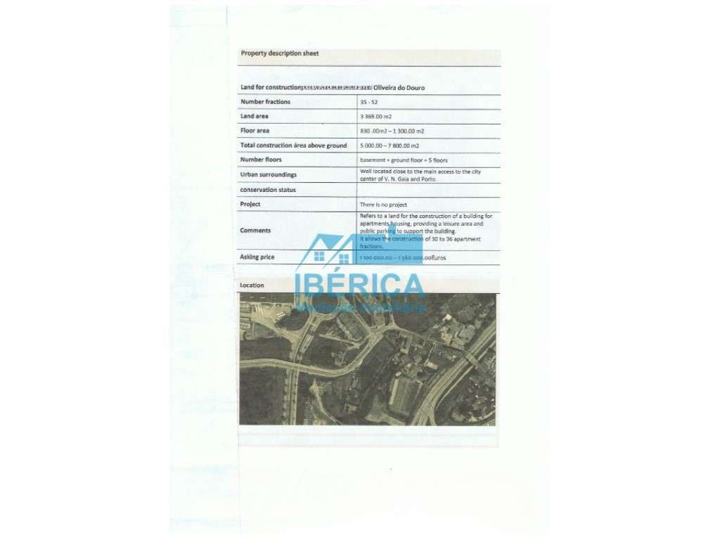 Terreno para construção em Oliveira do Douro , junto à ponte do Inf... - Grande imagem: 2/4