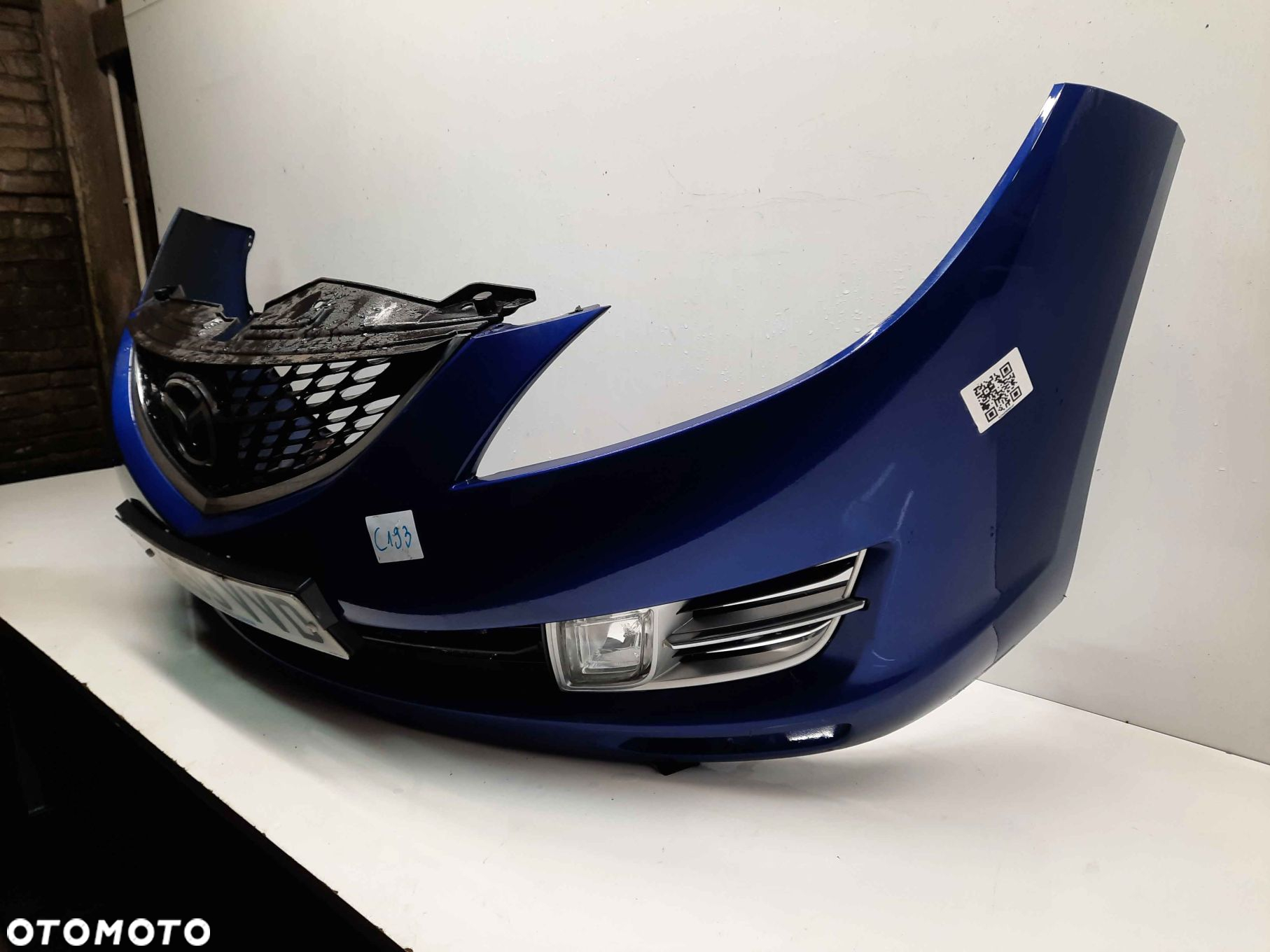 ^ ZDERZAK PRZÓD PRZEDNI MAZDA 6 GH 2 II Gen. NIEBIESKI GRANATOWY HALOGENY - 3