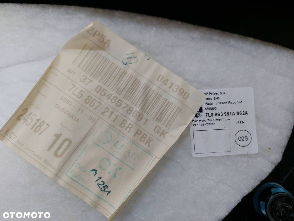 BOCZKI DRZWI KOMPLET PORSCHE CAYENNE I 7L5867012BM 7L5867212BR - 12