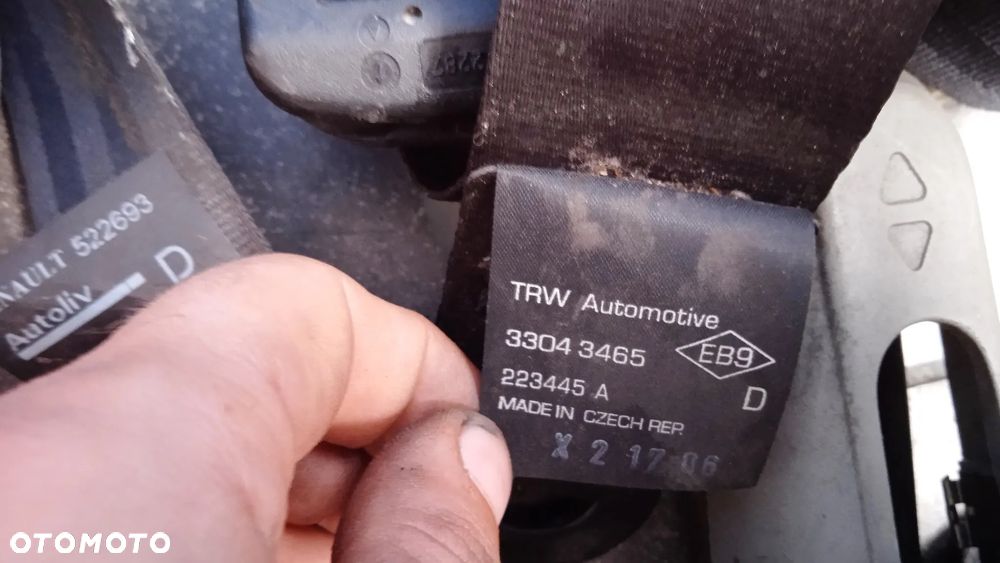Pas bezpieczeństwa Renault Kangoo I Lift 522693 522689 33043465 33043466 - 3