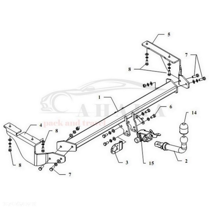 Hak Holowniczy Automat Do Citroen C5 I Break Kombi 2001-2004 - 3
