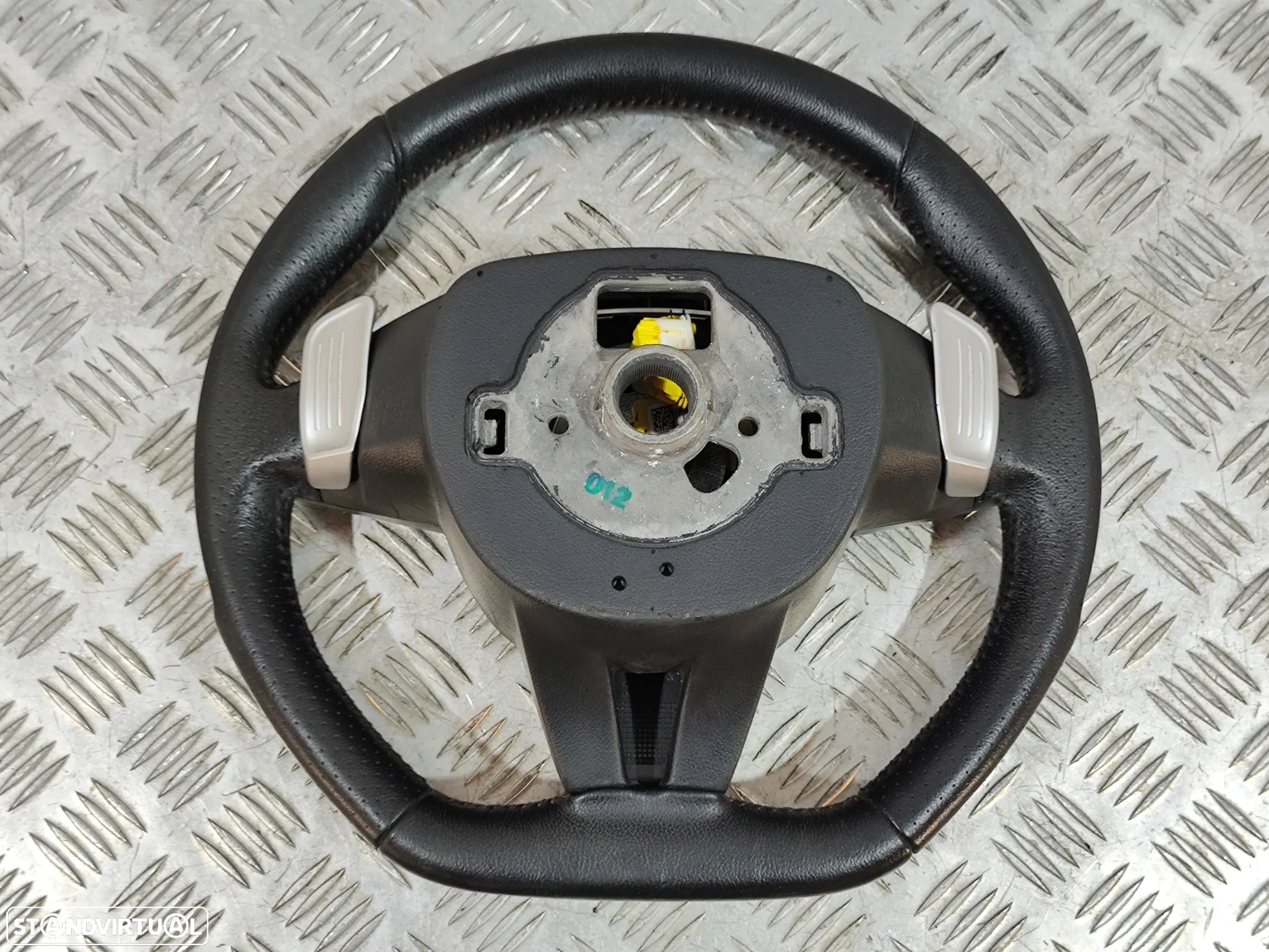 VOLANTE GUIADOR COMPLETO FLAT BOTTOM SEAT IBIZA IV 4 MK4 6J FR 6J0419091 PELE PERFURADA PATILHAS AIRBAG - 8
