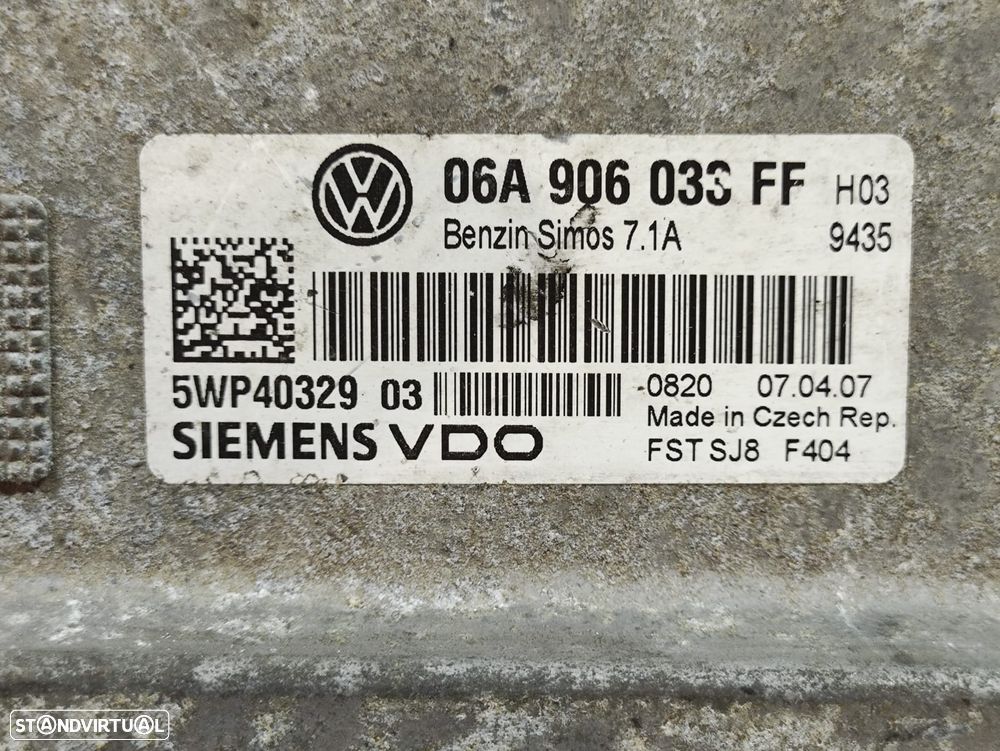 Centralina Motor Original Siemens VAG 1.6i BSE 06A906033FF 5WP40329 - 6