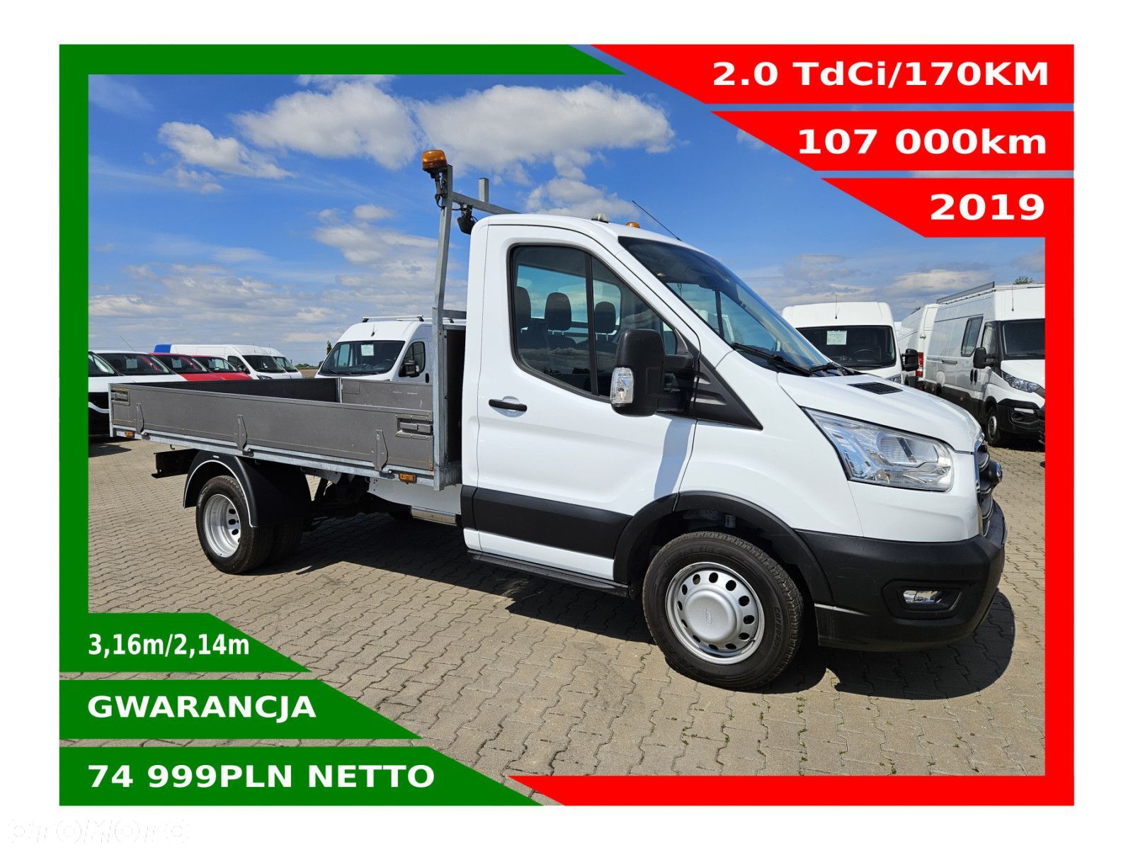 Ford Transit Skrzynia *74999zł NETTO* 2,0TdCi/170KM - 1