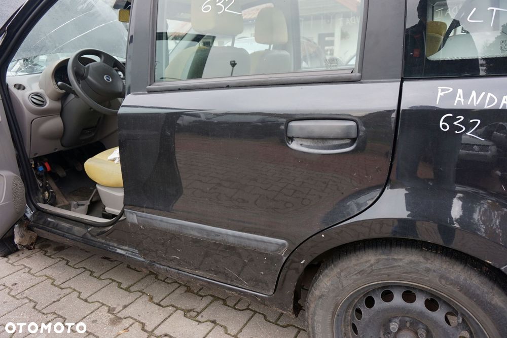 DRZWI TYLNE LEWE PANDA II 632  CZARNY FIAT 2003-2012 - 4
