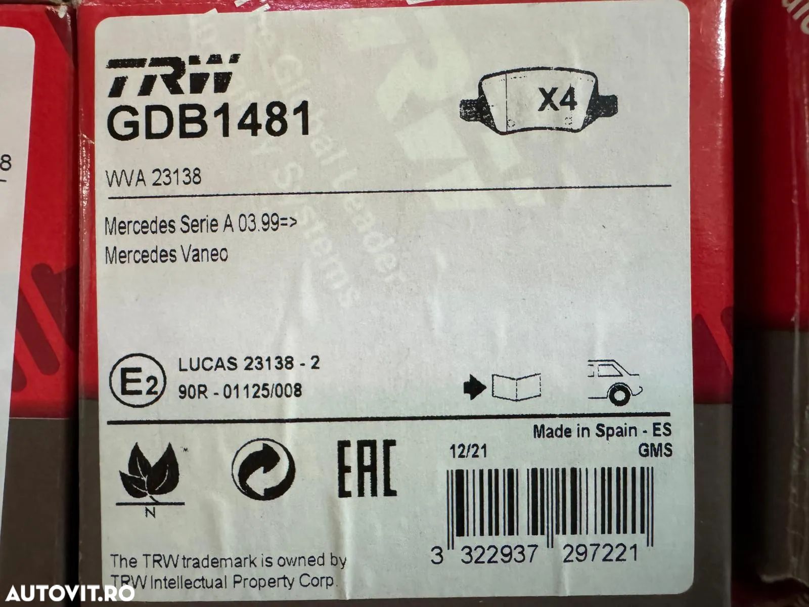 GDB1481 | Set Placuta Frana | Mercedes B Class - 1