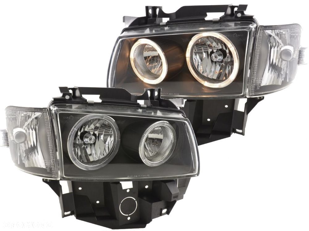Lampy Reflektory VW T4 1996-2003 Rok RINGI DEPO + Kierunkowskazy CZARNE