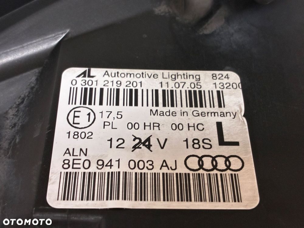 AUDI A4 B7 LAMPA PRZÓD PRZEDNIA LEWA  MIGACZ  EUROPA 8E0941003AJ - 3
