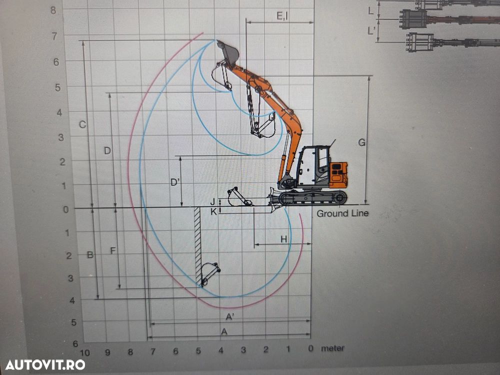 Hitachi ZX85USB-6, 2022, 2.513 ore, Masa 8,6 tone, CUPLA RAPIDA HIDRAULICA+3 CUPE NOI, inst picon pe brate, Camera pt masalier, Aer cond, senile cauciuc 90% ok, ad sapare 6m, computer de bord in romana, CA NOU, posibil leasing 4 ani, PROMOTIE 62.900 Euro+tva - 8