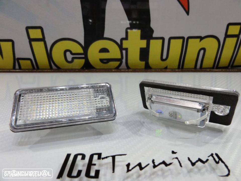 Suporte De Lâmpada De Matricula Com Led Branco Para Audi A3 8P, A4 B6, B7, A6 4F, A8, Q7, A5 - 8