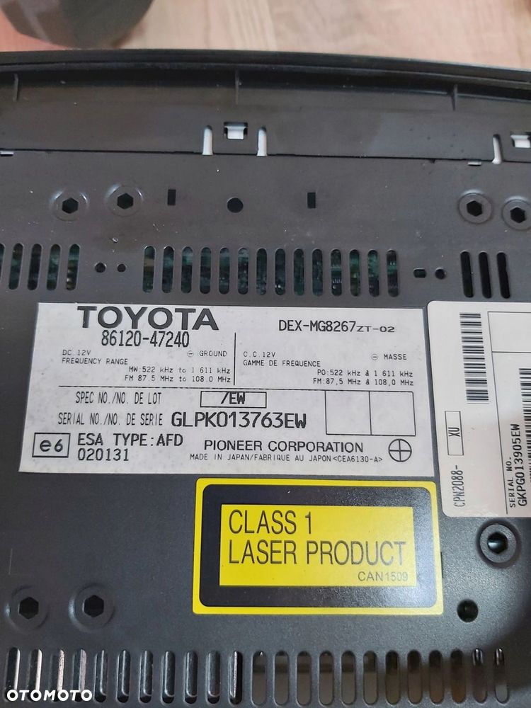 Toyota Prius II radio JBL CD 86120-47240 - 5