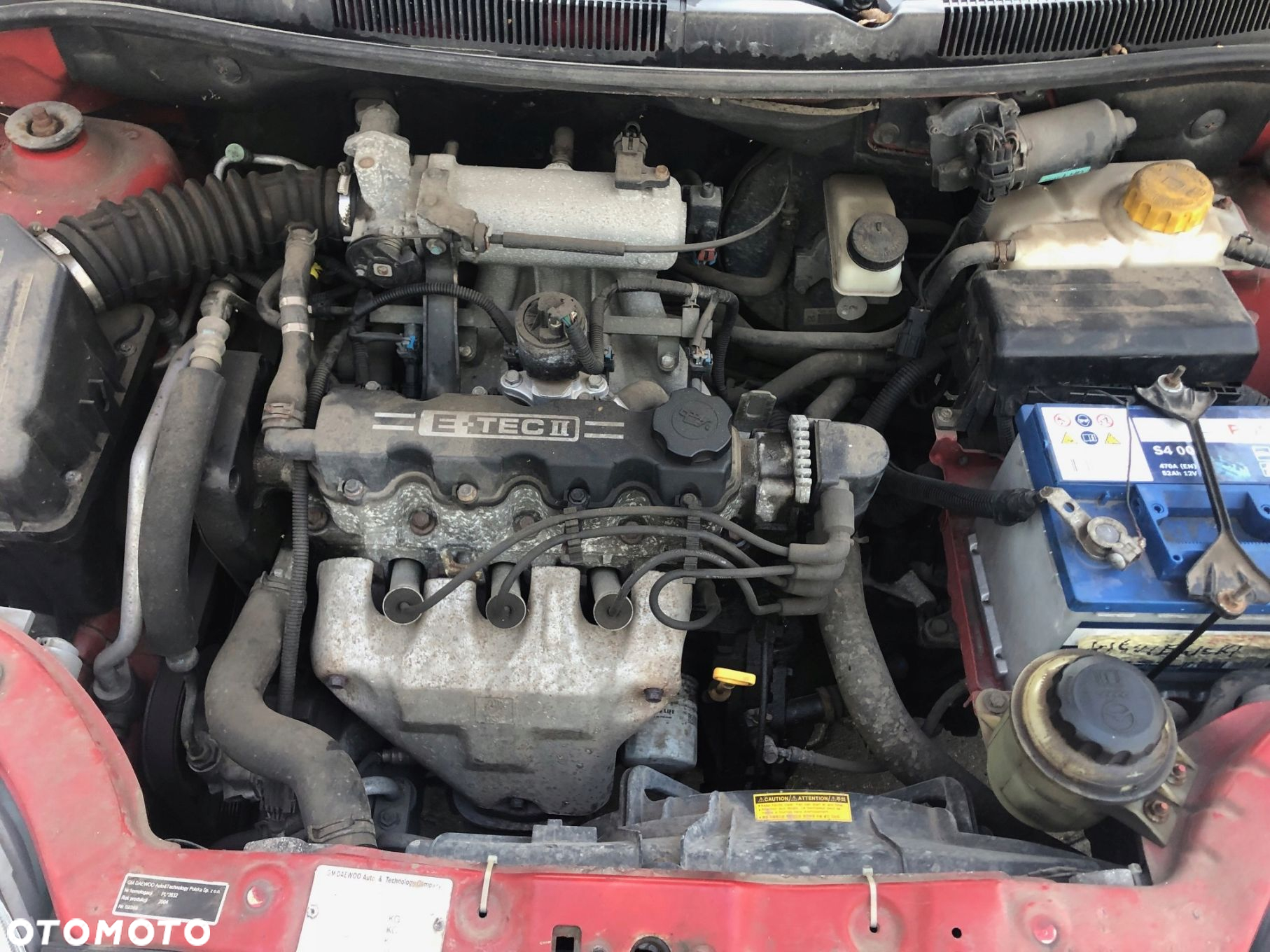 KALOS AVEO T200 03-06 SILNIK GOŁY SŁUPEK 1.4 8V F14S3 ODPALĘ - 2