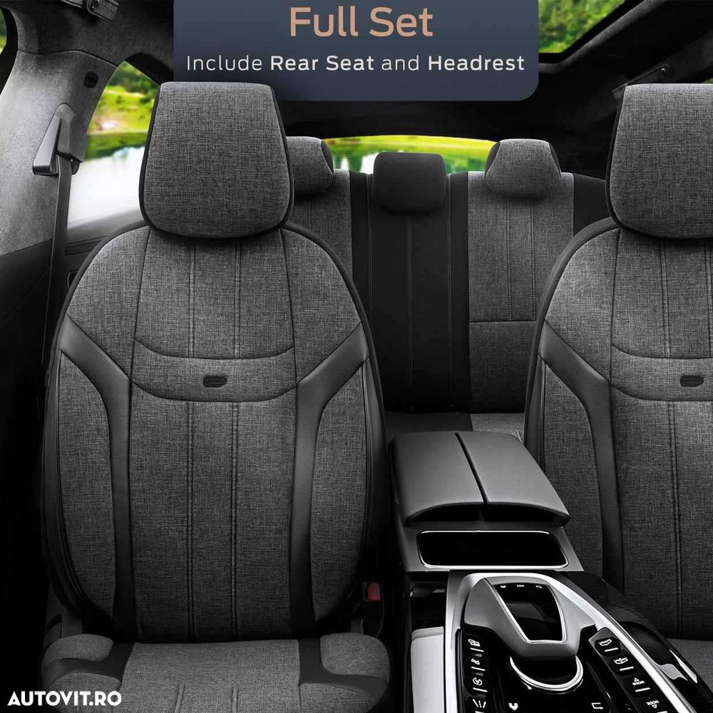 Set huse scaune Premium, Universale, fractionate Otom Swan 501 negru - 2